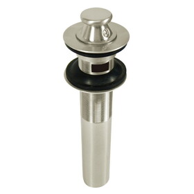 Elements of Design EB3008 Lift and Turn Sink Drain with Overflow, Brushed Nickel