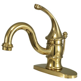 Elements of Design EB3402GL Single-Handle 4-Inch Centerset Lavatory Faucet, Polished Brass
