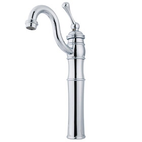 Elements of Design EB3421BL Single Handle Vessel Sink Faucet with Optional Cover Plate, Polished Chrome