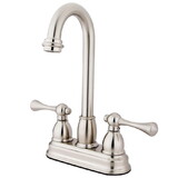 Elements of Design EB3498BL Two Handle 4" Centerset Bar Faucet, Satin Nickel