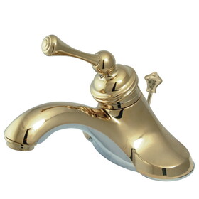 Elements of Design EB3542BL Single Handle 4" Centerset Lavatory Faucet with Retail Pop-up, Polished Brass