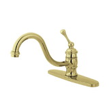 Elements of Design EB3572BLLS 8-Inch Centerset Kitchen Faucet, Polished Brass