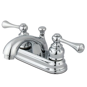 Elements of Design EB3601BL Two Handle 4" Centerset Lavatory Faucet with Retail Pop-up, Polished Chrome