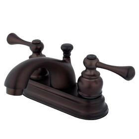 Elements of Design EB3605BL Two Handle 4" Centerset Lavatory Faucet with Retail Pop-up, Oil Rubbed Bronze