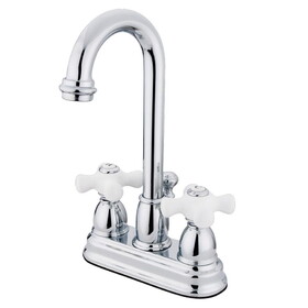 Elements of Design EB3611PX Two Handle 4" Centerset Lavatory Faucet with Retail Pop-up, Polished Chrome