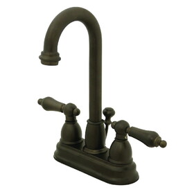 Elements of Design EB3615AL Two Handle 4" Centerset Lavatory Faucet with Retail Pop-up, Oil Rubbed Bronze