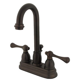 Elements of Design EB3615BL Two Handle 4" Centerset Lavatory Faucet with Retail Pop-up, Oil Rubbed Bronze