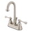 Elements of Design EB3618BL Two Handle 4" Centerset Lavatory Faucet with Retail Pop-up, Satin Nickel