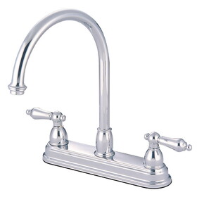 Elements of Design EB3741AL Two Handle 8" Center Kitchen Faucet, Polished Chrome