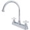 Elements of Design EB3741PX Two Handle 8" Center Kitchen Faucet, Polished Chrome