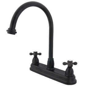 Elements of Design EB3745AX Two Handle 8" Center Kitchen Faucet, Oil Rubbed Bronze