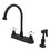 Elements of Design EB3755PXBS Two Handle 8" Kitchen Faucet with Brass Sprayer, Oil Rubbed Bronze