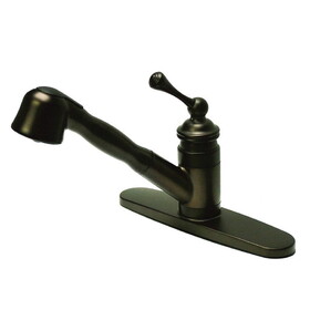 Elements of Design EB3895BL Single Handle 8" Monodeck Pull-Out Kitchen Faucet, Oil Rubbed Bronze