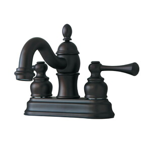 Elements of Design EB3905BL Two Handle 4" Centerset Lavatory Faucet with Retail Pop-up, Oil Rubbed Bronze