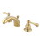 Elements of Design EB3942BL Two Handle 4" to 8" Mini Widespread Lavatory Faucet with Retail Pop-up, Polished Brass