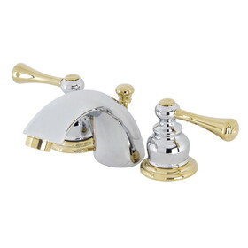Elements of Design EB3944BL Mini-Widespread Bathroom Faucet, Polished Chrome/Polished Brass