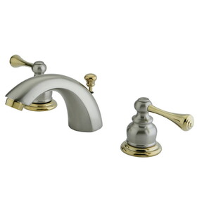 Elements of Design EB3949BL Mini-Widespread Lavatory Faucet, Brushed Nickel/Polished Brass