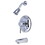 Elements of Design EB46310DL Tub and Shower Faucet with Diverter, Polished Chrome