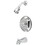 Elements of Design EB4631BX Tub with Shower Faucet, Polished Chrome