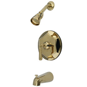 Elements of Design EB4632HL Tub and Shower Faucet, Polished Brass