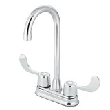 Elements of Design EB491ADA Two Handle 4" Centerset High-Arch Bar Faucet, Polished Chrome