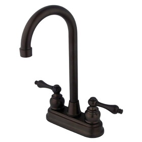 Elements of Design EB495AL Two Handle 4" Centerset High-Arch Bar Faucet, Oil Rubbed Bronze