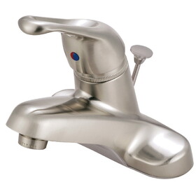 Elements of Design EB518B Single Handle 4" Centerset Lavatory Faucet with Brass Pop-up, Satin Nickel