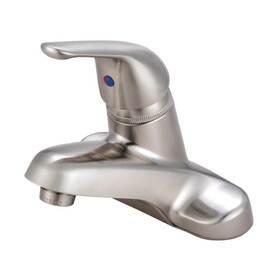 Elements of Design EB548LP Single Handle 4" Centerset Lavatory Faucet, Satin Nickel