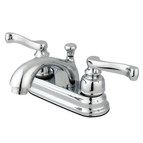 Elements of Design EB5601FL Two Handle 4" Centerset Lavatory Faucet with Retail Pop-up, Polished Chrome