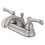 Elements of Design EB5608FL Two Handle 4" Centerset Lavatory Faucet with Retail Pop-up, Satin Nickel