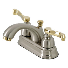 Elements of Design EB5609FL 4-Inch Centerset Bathroom Faucet, Brushed Nickel/Polished Brass