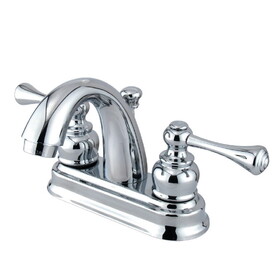 Elements of Design EB5611BL Two Handle 4" Centerset Lavatory Faucet with Retail Pop-up, Polished Chrome