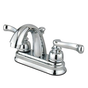 Elements of Design EB5611FL Two Handle 4" Centerset Lavatory Faucet with Retail Pop-up, Polished Chrome