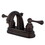Elements of Design EB5615BL Two Handle 4" Centerset Lavatory Faucet with Retail Pop-up, Oil Rubbed Bronze