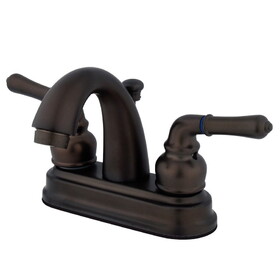 Elements of Design EB5615NML Two Handle 4" Centerset Lavatory Faucet with Retail Pop-up, Oil Rubbed Bronze