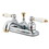 Elements of Design EB604B Two Handle 4" Centerset Lavatory Faucet with Retail Pop-up, Polished Chrome/Polished Brass