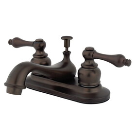 Elements of Design EB605AL Two Handle 4" Centerset Lavatory Faucet with Retail Pop-up, Oil Rubbed Bronze