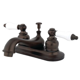 Elements of Design EB605B Two Handle 4" Centerset Lavatory Faucet with Retail Pop-up, Oil Rubbed Bronze