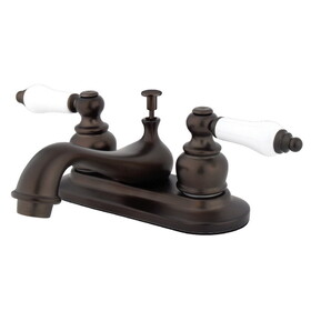 Elements of Design EB605PL Two Handle 4" Centerset Lavatory Faucet with Retail Pop-up, Oil Rubbed Bronze