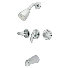 Elements of Design EB6231LL Three Handle Tub & Shower Faucet, Polished Chrome