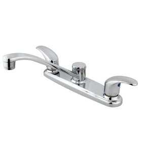 Elements of Design EB6271LL Two Handle 8" Centerset Kitchen Faucet, Polished Chrome