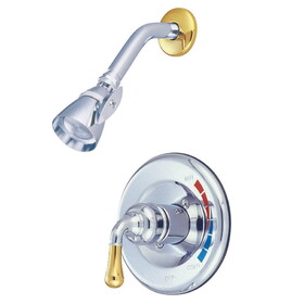 Elements of Design EB634SO Single Handle Shower Faucet, Polished Chrome/Polished Brass