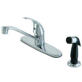Elements of Design EB6571LL Single Handle 8" Center Kitchen Faucet, Polished Chrome