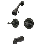 Elements of Design EB665AL Two Handle Tub & Shower Faucet, Oil Rubbed Bronze