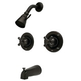 Elements of Design EB665AX Two Handle Tub & Shower Faucet, Oil Rubbed Bronze