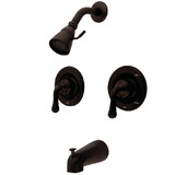 Elements of Design EB675 Two Handle Tub & Shower Faucet, Oil Rubbed Bronze