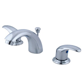 Elements of Design EB6951LL Two Handle 4" to 8" Mini Widespread Lavatory Faucet with Retail Pop-up, Polished Chrome