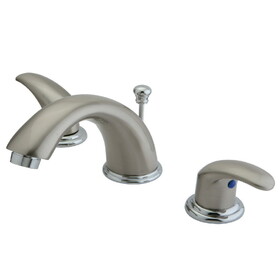 Elements of Design EB6967LL 8-Inch Widespread Lavatory Faucet with Retail Pop-Up, Brushed Nickel/Polished Chrome