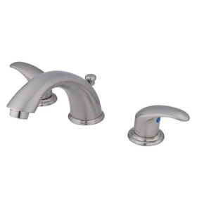 Elements of Design EB6968LL Two Handle 8" to 16" Widespread Lavatory Faucet with Brass Pop-up, Satin Nickel