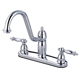 Elements of Design EB7111TLLS Double Handle 8" Kitchen Faucet without Sprayer, Polished Chrome Finish